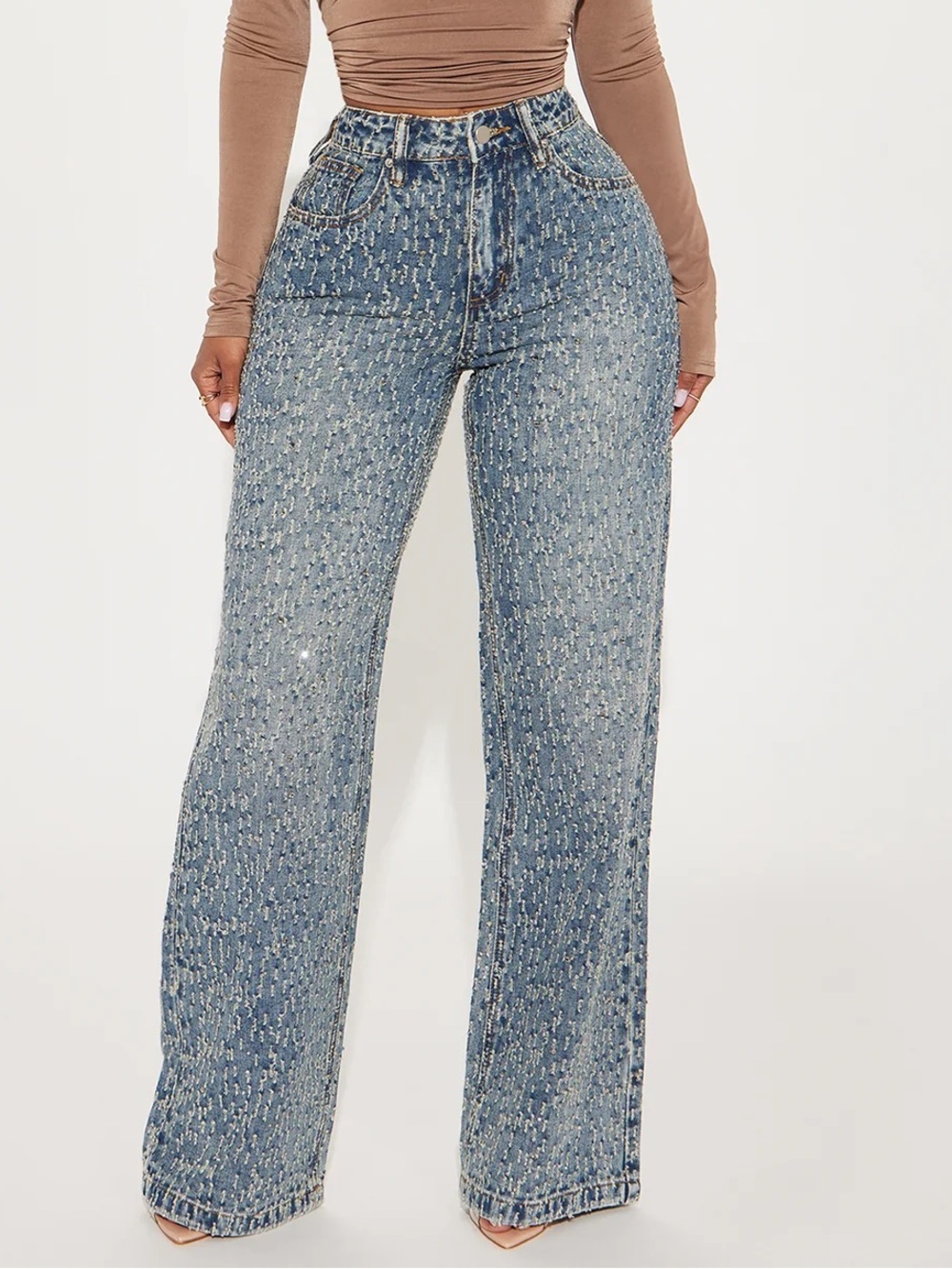 Fashion Nova Embellished Jeans
